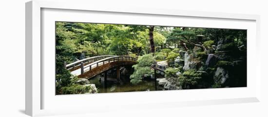 Footbridge across a Pond, Kyoto Imperial Palace Gardens, Kyoto Prefecture, Japan-null-Framed Photographic Print