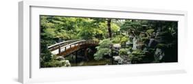 Footbridge across a Pond, Kyoto Imperial Palace Gardens, Kyoto Prefecture, Japan-null-Framed Photographic Print