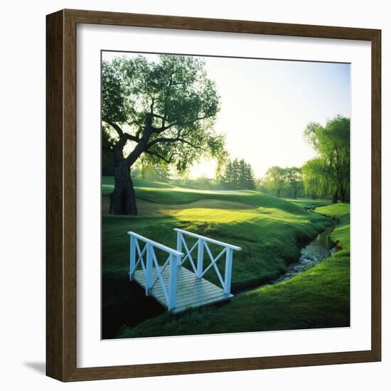 Footbridge in a Golf Course, Inverness Golf Course, Palatine, Cook County, Illinois, USA-null-Framed Photographic Print