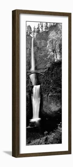 Footbridge in Front of a Waterfall, Multnomah Falls, Columbia River Gorge, Multnomah County-null-Framed Photographic Print