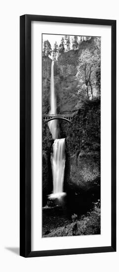 Footbridge in Front of a Waterfall, Multnomah Falls, Columbia River Gorge, Multnomah County-null-Framed Photographic Print