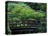 Footbridge in Japanese Garden, Portland, Oregon, USA-Adam Jones-Stretched Canvas