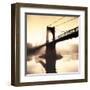 Footbridge In The Setting Sun-P^ Frederic-Framed Art Print