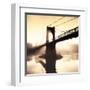 Footbridge In The Setting Sun-P^ Frederic-Framed Art Print