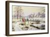 Footbridge in Winter-Stanley Cooke-Framed Giclee Print