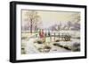 Footbridge in Winter-Stanley Cooke-Framed Giclee Print