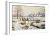 Footbridge in Winter-Stanley Cooke-Framed Giclee Print