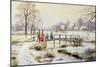 Footbridge in Winter-Stanley Cooke-Mounted Giclee Print