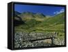 Footbridge over Oxendale Beck Near Crinkle Crags, Lake District National Park, Cumbria, England, UK-Maxwell Duncan-Framed Stretched Canvas