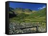 Footbridge over Oxendale Beck Near Crinkle Crags, Lake District National Park, Cumbria, England, UK-Maxwell Duncan-Framed Stretched Canvas