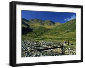 Footbridge over Oxendale Beck Near Crinkle Crags, Lake District National Park, Cumbria, England, UK-Maxwell Duncan-Framed Photographic Print