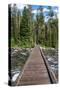 Footbridge over String Lake, Grand Tetons National Park, Wyoming, USA. (Editorial Use Only)-Roddy Scheer-Stretched Canvas