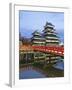 Footbridge spanning moat at Matsumoto Castle-Rudy Sulgan-Framed Photographic Print