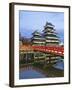 Footbridge spanning moat at Matsumoto Castle-Rudy Sulgan-Framed Photographic Print