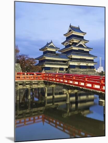Footbridge spanning moat at Matsumoto Castle-Rudy Sulgan-Mounted Photographic Print