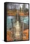 Footbridge Vertical-Robert Goldwitz-Framed Stretched Canvas