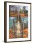 Footbridge Vertical-Robert Goldwitz-Framed Photographic Print