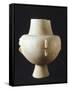 Footed Globular Vase in White Marble from Necropolis of Plastiras in Paros-null-Framed Stretched Canvas