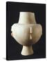 Footed Globular Vase in White Marble from Necropolis of Plastiras in Paros-null-Stretched Canvas