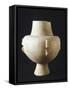 Footed Globular Vase in White Marble from Necropolis of Plastiras in Paros-null-Framed Stretched Canvas