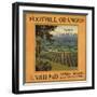 Foothill Oranges Brand - Sierra Madre, California - Citrus Crate Label-Lantern Press-Framed Art Print