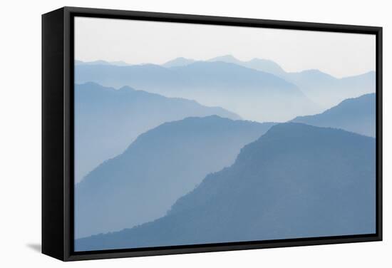 Foothills of the Himalayas in East Bhutan Take on an Ethereal Appearance in Early Morning Mist-Alex Treadway-Framed Stretched Canvas