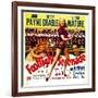 Footlight Serenade, John Payne, Betty Grable, Victor Mature on Window Card, 1942-null-Framed Photo