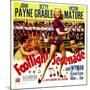 Footlight Serenade, John Payne, Betty Grable, Victor Mature on Window Card, 1942-null-Mounted Photo