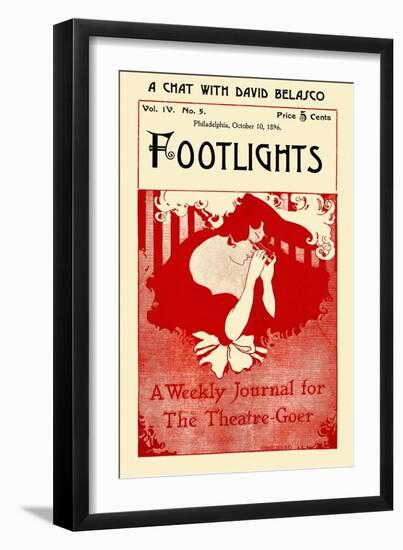 Footlights, A Weekly Journal For The Theatre-Goer. Philadelphia, October 10, 1896-Ethel Reed-Framed Art Print