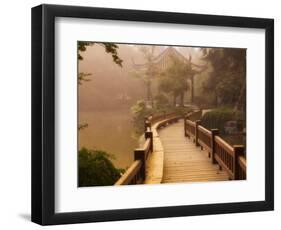 Footpath and Pavillon, West Lake, Hangzhou, Zhejiang Province, China, Asia-Jochen Schlenker-Framed Photographic Print