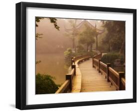 Footpath and Pavillon, West Lake, Hangzhou, Zhejiang Province, China, Asia-Jochen Schlenker-Framed Photographic Print