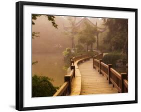 Footpath and Pavillon, West Lake, Hangzhou, Zhejiang Province, China, Asia-Jochen Schlenker-Framed Photographic Print