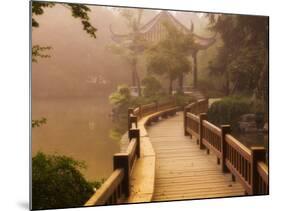 Footpath and Pavillon, West Lake, Hangzhou, Zhejiang Province, China, Asia-Jochen Schlenker-Mounted Photographic Print