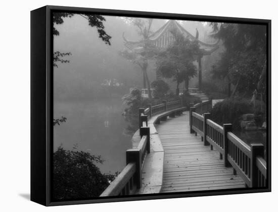 Footpath and Pavillon, West Lake, Hangzhou, Zhejiang Province, China, Asia-Jochen Schlenker-Framed Stretched Canvas