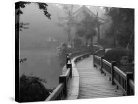 Footpath and Pavillon, West Lake, Hangzhou, Zhejiang Province, China, Asia-Jochen Schlenker-Stretched Canvas