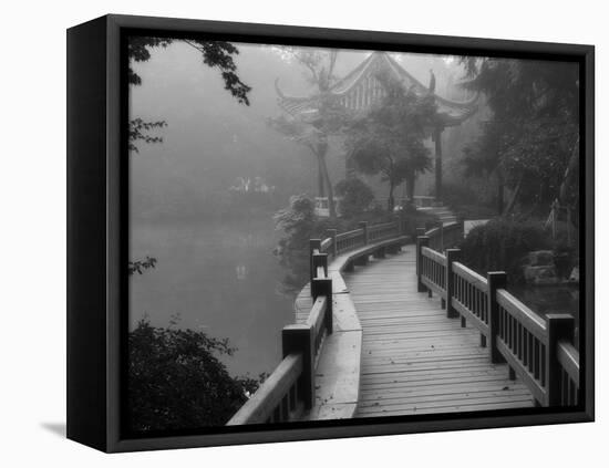 Footpath and Pavillon, West Lake, Hangzhou, Zhejiang Province, China, Asia-Jochen Schlenker-Framed Stretched Canvas