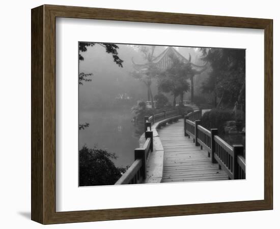 Footpath and Pavillon, West Lake, Hangzhou, Zhejiang Province, China, Asia-Jochen Schlenker-Framed Photographic Print