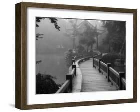 Footpath and Pavillon, West Lake, Hangzhou, Zhejiang Province, China, Asia-Jochen Schlenker-Framed Photographic Print