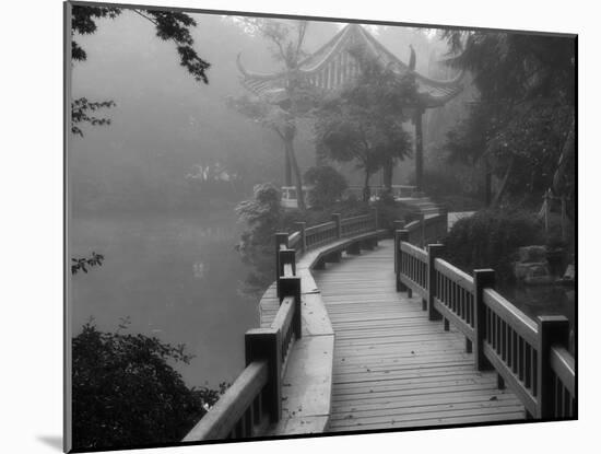 Footpath and Pavillon, West Lake, Hangzhou, Zhejiang Province, China, Asia-Jochen Schlenker-Mounted Photographic Print