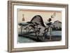 Footpath Between Rice Paddies, Hiratsuka, C. 1833-Utagawa Hiroshige-Framed Giclee Print