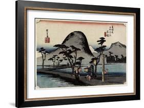 Footpath Between Rice Paddies, Hiratsuka, C. 1833-Utagawa Hiroshige-Framed Giclee Print