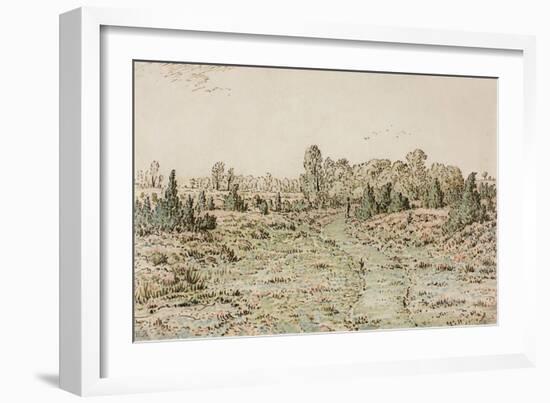 Footpath in the Barbizonnières, 1864-Theodore Rousseau-Framed Giclee Print