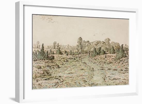 Footpath in the Barbizonnières, 1864-Theodore Rousseau-Framed Giclee Print