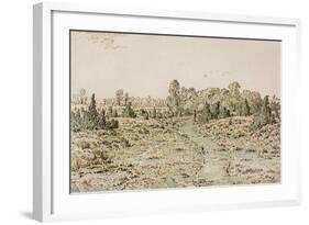 Footpath in the Barbizonnières, 1864-Theodore Rousseau-Framed Giclee Print