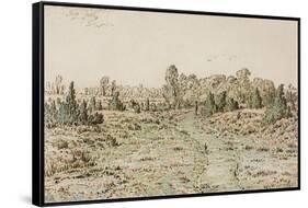 Footpath in the Barbizonnières, 1864-Theodore Rousseau-Framed Stretched Canvas
