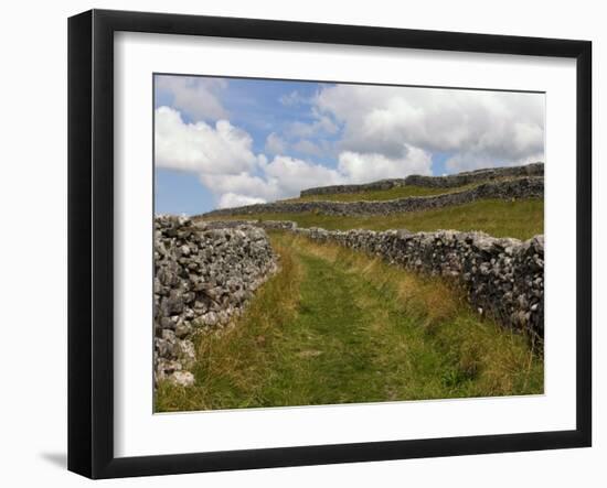 Footpath on the Dales Way, Grassington, Yorkshire Dales National Park, North Yorkshire, England, UK-White Gary-Framed Photographic Print