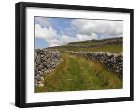 Footpath on the Dales Way, Grassington, Yorkshire Dales National Park, North Yorkshire, England, UK-White Gary-Framed Photographic Print