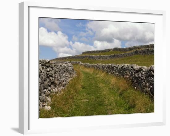 Footpath on the Dales Way, Grassington, Yorkshire Dales National Park, North Yorkshire, England, UK-White Gary-Framed Photographic Print