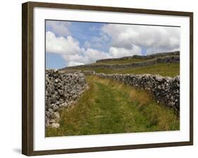 Footpath on the Dales Way, Grassington, Yorkshire Dales National Park, North Yorkshire, England, UK-White Gary-Framed Photographic Print