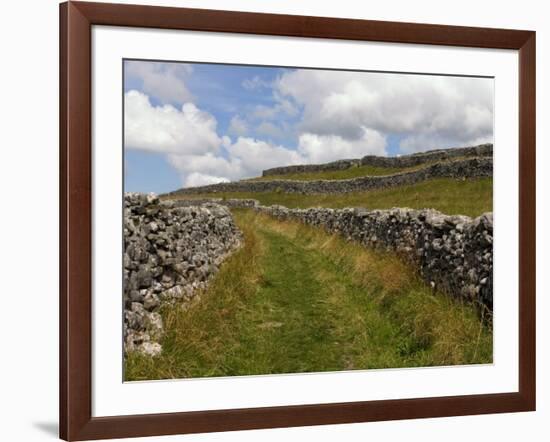 Footpath on the Dales Way, Grassington, Yorkshire Dales National Park, North Yorkshire, England, UK-White Gary-Framed Photographic Print